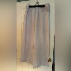 Sigrid Olsen 100% Linen pull on wide leg pants. Sz. XL